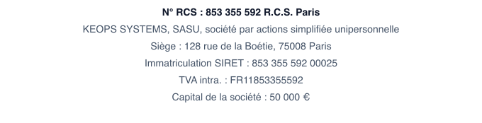 Informations éditeur du site